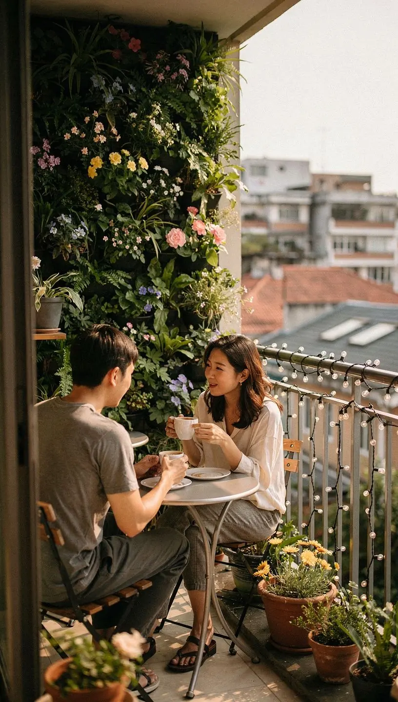 Oświetlenie LED podkreślające nowoczesny design kuchni w małym mieszkaniu.
