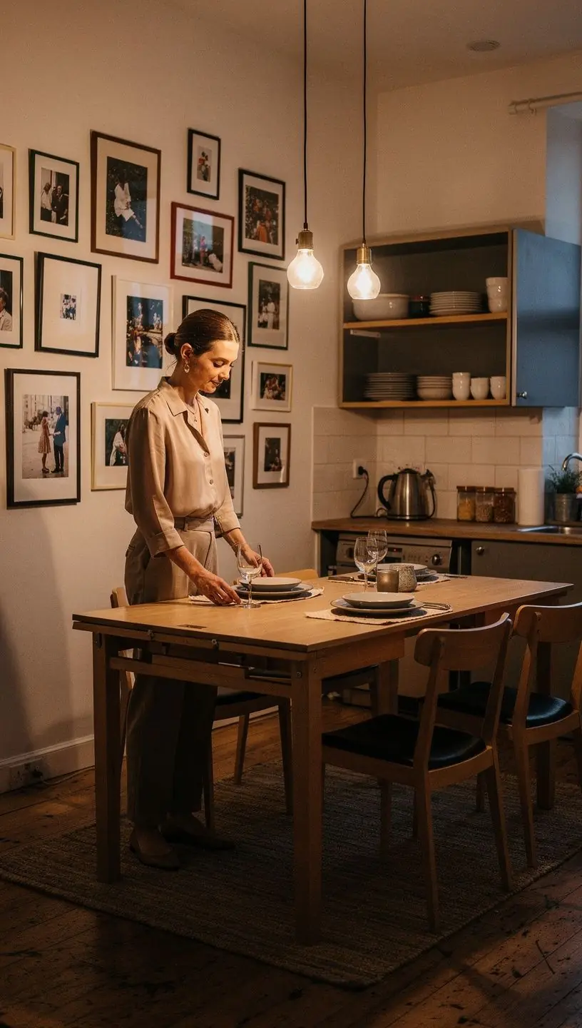 Przestronny kącik do pracy w niewielkim apartamencie z naturalnym światłem.